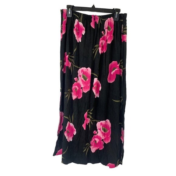 George Women's Black with Pink Flowers Top & Skirt Set - Picture 7 of 10